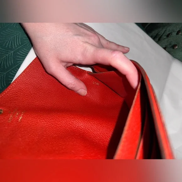 Louis Vuitton AUTHENTIC Monogram Empreinte Curieuse Orient Orange Leather Wallet - Picture 14 of 16